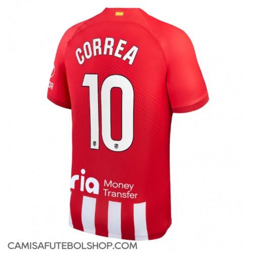 Camisa de time de futebol Atletico Madrid Angel Correa #10 Replicas 1º Equipamento 2023-24 Manga Curta